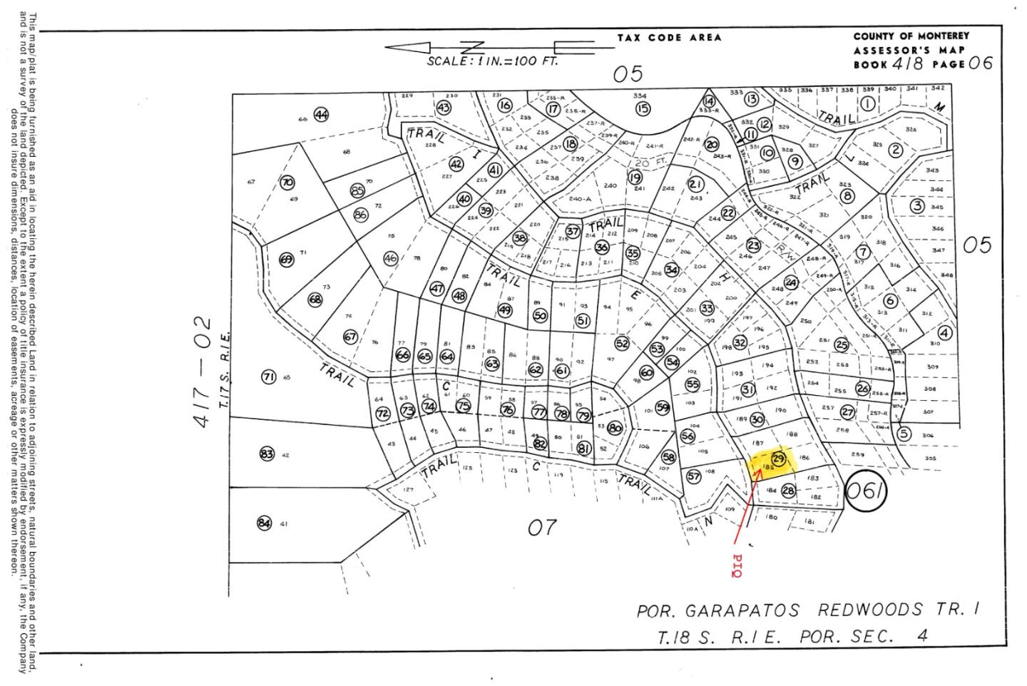 lot 185 Garrapatos Rd